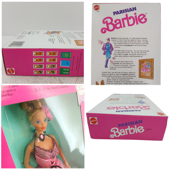 1990 Parisian Barbie Dolls of the World Mattel #9843 Special Edition Vintage - Picture 7 of 8